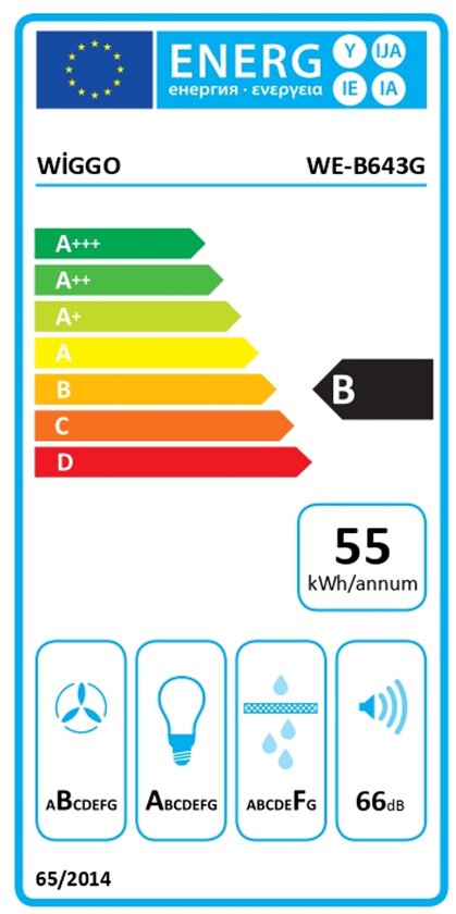 Wiggo WE-B643G(C) – Schuine Afzuigkap