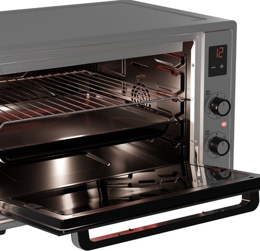 Wiggo WMO-E657(X) - Vrijstaande Mini Oven - Electrisch - 60 CM - 65 liter - 2000 W - 5 Jaar Garantie - Roestvrijstaal