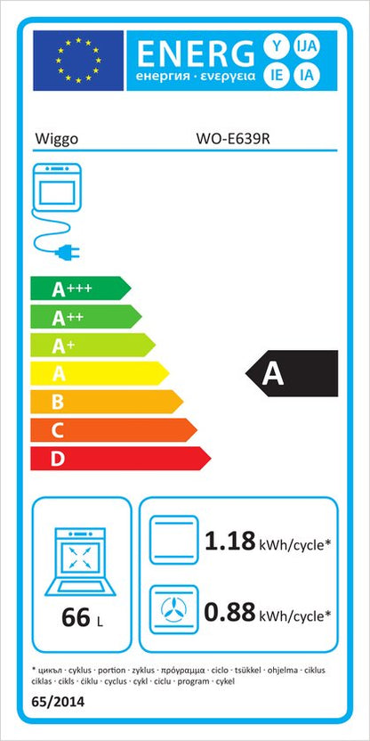 Wiggo WO-E639R(XX) – Vrijstaand gasfornuis – 60 cm – 5 kookzones – met wokbrander – 56L elektrische oven – Roestvrijstaal – Elektrische vonkontsteking & vlambeveiliging – Energieklasse A – 5 jaar garantie