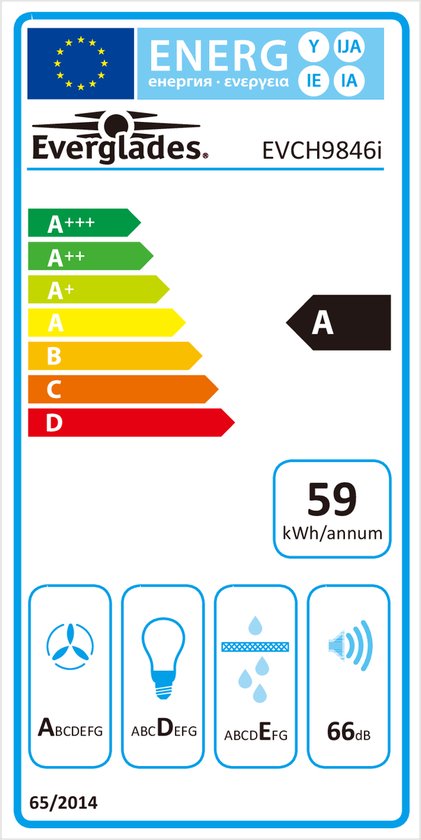Everglades EVCH6840B - Afzuigkap