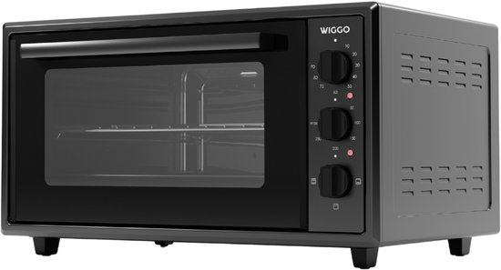 Wiggo WMO-E456(B) - Vrijstaande Mini Oven - Electrisch - 60 CM - 45 liter - 2000 W - 5 Jaar Garantie - Zwart