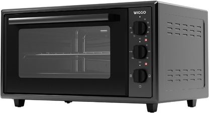 Wiggo WMO-E456(B) - Vrijstaande Mini Oven - Electrisch - 60 CM - 45 liter - 2000 W - 5 Jaar Garantie - Zwart