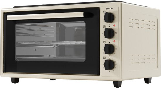 Wiggo WMO-E4562H(C) - Vrijstaande Mini Oven met kookplaat