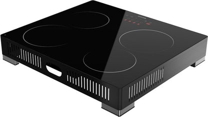 Wiggo WH EF614G(B) - Vrijstaande Inductiekookplaat - 60 cm - 4 Kookzones - Touch Control - Zwart Glas - 5 Jaar Garantie