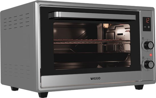 Wiggo WMO-E657(X) - Vrijstaande Mini Oven - Electrisch - 60 CM - 65 liter - 2000 W - 5 Jaar Garantie - Roestvrijstaal