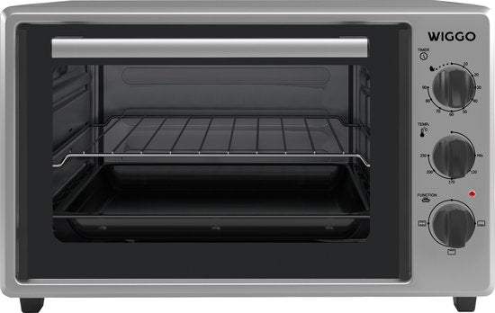 Wiggo WMO-E353(X) - Vrijstaande Mini Oven - Electrisch - 50 CM - 35 liter - 1800 W - 5 Jaar Garantie - Roestvrijstaal