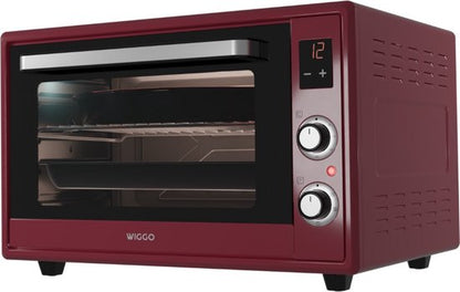 Wiggo WMO-E657(R) - Vrijstaande Mini Oven - Elektrisch - 60 CM - 65 liter - 2000 W - 5 Jaar Garantie - Rood