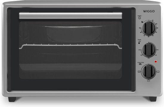 Wiggo WMO-E353(X) - Vrijstaande Mini Oven - Electrisch - 50 CM - 35 liter - 1800 W - 5 Jaar Garantie - Roestvrijstaal