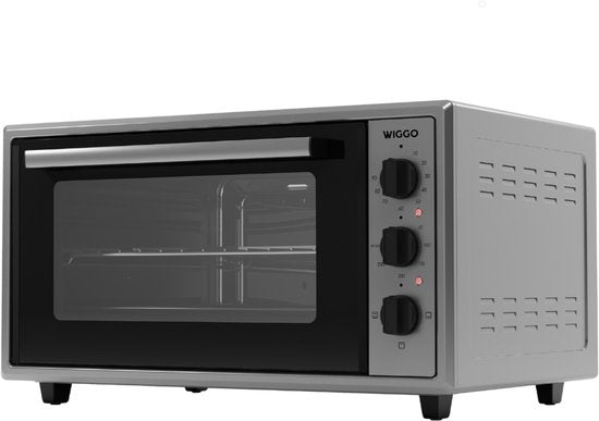Wiggo WMO-E456(X) - Vrijstaande Mini Oven - Electrisch - 60 CM - 45 liter - 2000 W - 5 Jaar Garantie - Roestvrijstaal