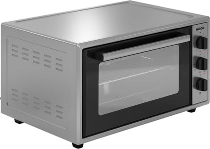 Wiggo WMO-E456(X) - Vrijstaande Mini Oven - Electrisch - 60 CM - 45 liter - 2000 W - 5 Jaar Garantie - Roestvrijstaal