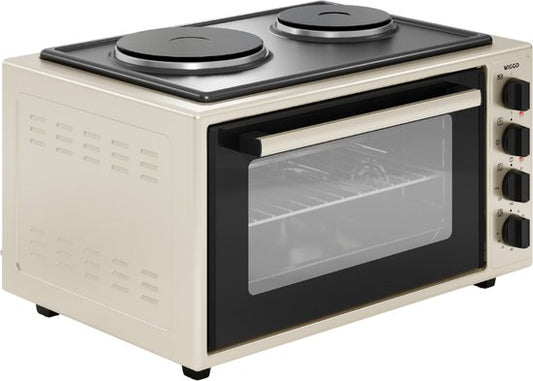 Wiggo WMO-E4562H(C) - Vrijstaande Mini Oven met kookplaat
