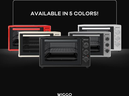 Wiggo WMO-E353(X) - Vrijstaande Mini Oven - Electrisch - 50 CM - 35 liter - 1800 W - 5 Jaar Garantie - Roestvrijstaal