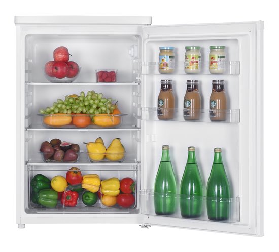 Wiggo WL-TT8D(W) - Vrijstaande - Kastmodel koelkast - Deur Links - 55 cm - 126 Liter - Energieklasse D - 5 jaar garantie - Wit