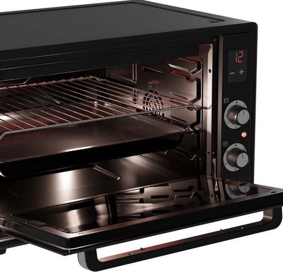 Wiggo WMO-E657(B) - Vrijstaande Mini Oven - Electrisch - 60 CM - 65 liter - 2000 W - 5 Jaar Garantie - Zwart