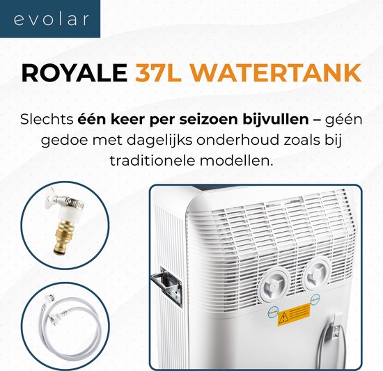 Evolar Mobiele Airco Zonder Afvoerslang - met Luchtontvochtiger