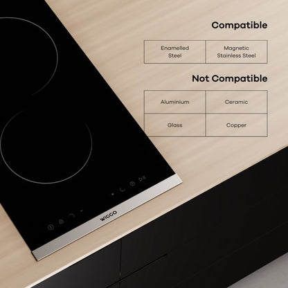 Wiggo WH-E312G(B) - Inbouw Inductiekookplaat