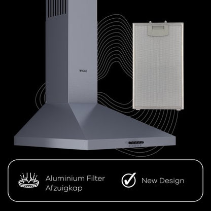Wiggo WE-A630P(B) – Wandschouw Afzuigkap