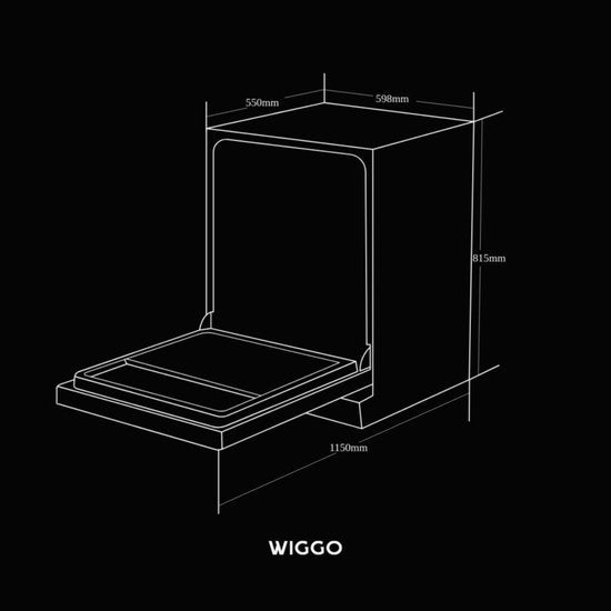 Wiggo WD-B6126E(W) - Inbouw vaatwasser