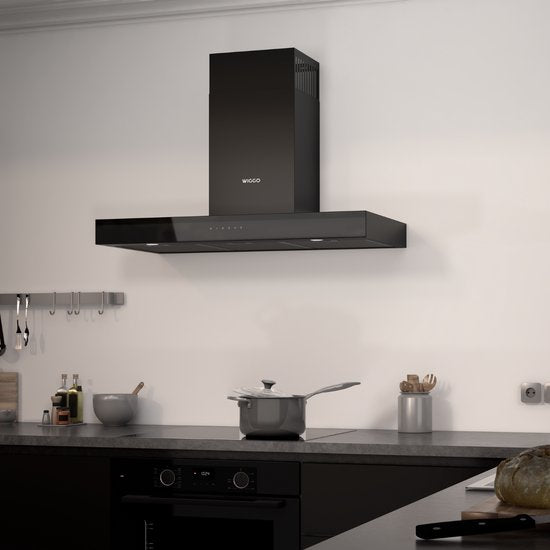 Wiggo WE-A941T(B) – T-Model Wandschouw Afzuigkap