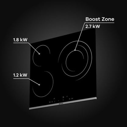 Wiggo WH-E673GC(B) - Inbouw Keramische kookplaat