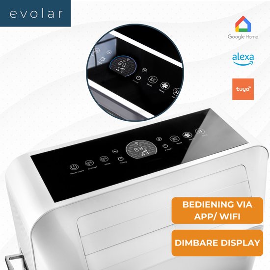 Evolar Mobiele Airco Zonder Afvoerslang - met Luchtontvochtiger