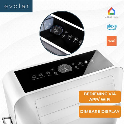 Evolar Mobiele Airco Zonder Afvoerslang - met Luchtontvochtiger