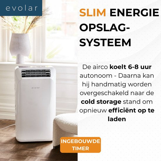 Evolar Mobiele Airco Zonder Afvoerslang - met Luchtontvochtiger