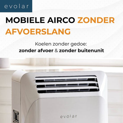 Evolar Mobiele Airco Zonder Afvoerslang - met Luchtontvochtiger
