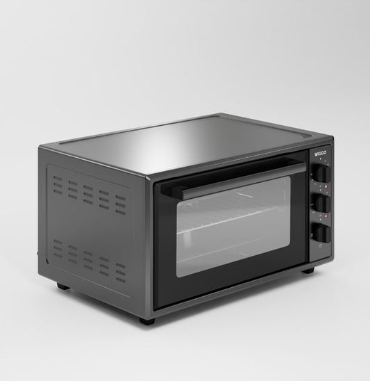 Wiggo WMO-E456(B) - Vrijstaande Mini Oven - Electrisch - 60 CM - 45 liter - 2000 W - 5 Jaar Garantie - Zwart