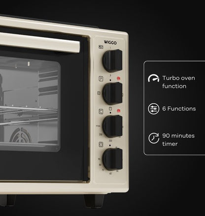 Wiggo WMO-E4562H(C) - Vrijstaande Mini Oven met kookplaat