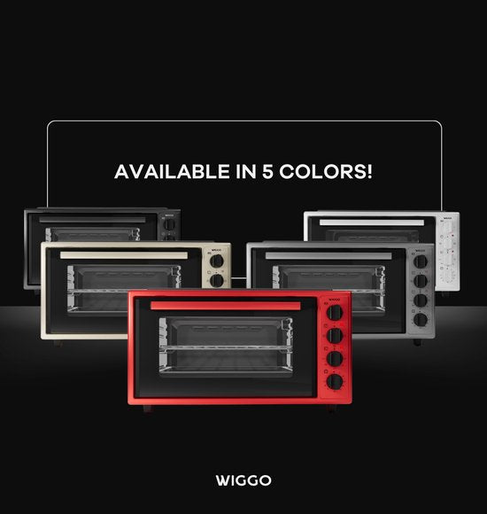 Wiggo WMO-E456(X) - Vrijstaande Mini Oven - Electrisch - 60 CM - 45 liter - 2000 W - 5 Jaar Garantie - Roestvrijstaal