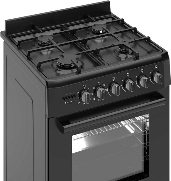 Wiggo WO-E609R(BB) Serie 9 - Gasfornuis - Zwart