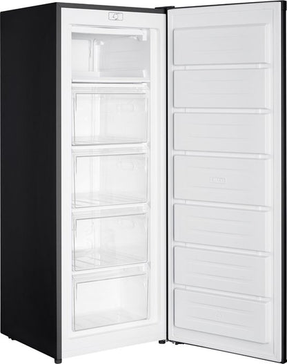 Wiggo WF-UR14E(B) – Kastmodel Vriezer – 168 Liter – 143 cm hoog – Energielabel E – Vrijstaand – 5 lades – Stil 40 dB – Omkeerbare deur – Zwart – 5 jaar garantie
