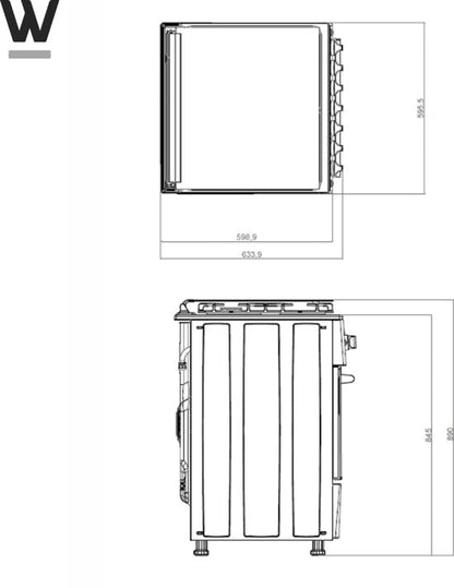 Wiggo WO-E606A(XX) Vrijstaand gasfornuis