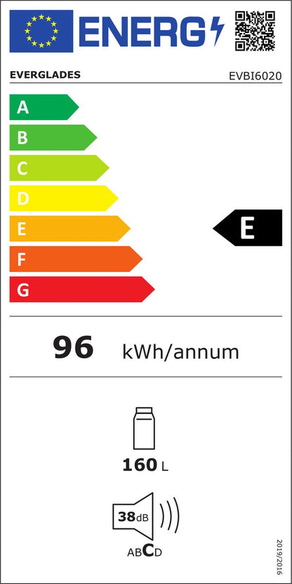 Everglades EVBI6020 - Inbouw Koelkast