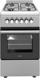 Wiggo WO-E503A(XX) - Vrijstaand - Gasfornuis - 50 cm - 52 Liter - 4 pitten - Energieklasse A - 5 jaar garantie - Roestvrijstaal