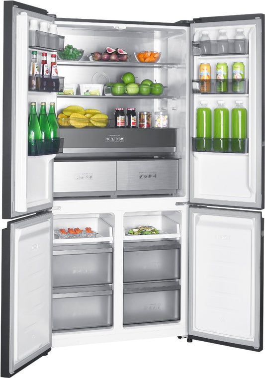 Wiggo WR-MD19E(DX) - Amerikaanse Koelkast - Vrijstaand of in te bouwen