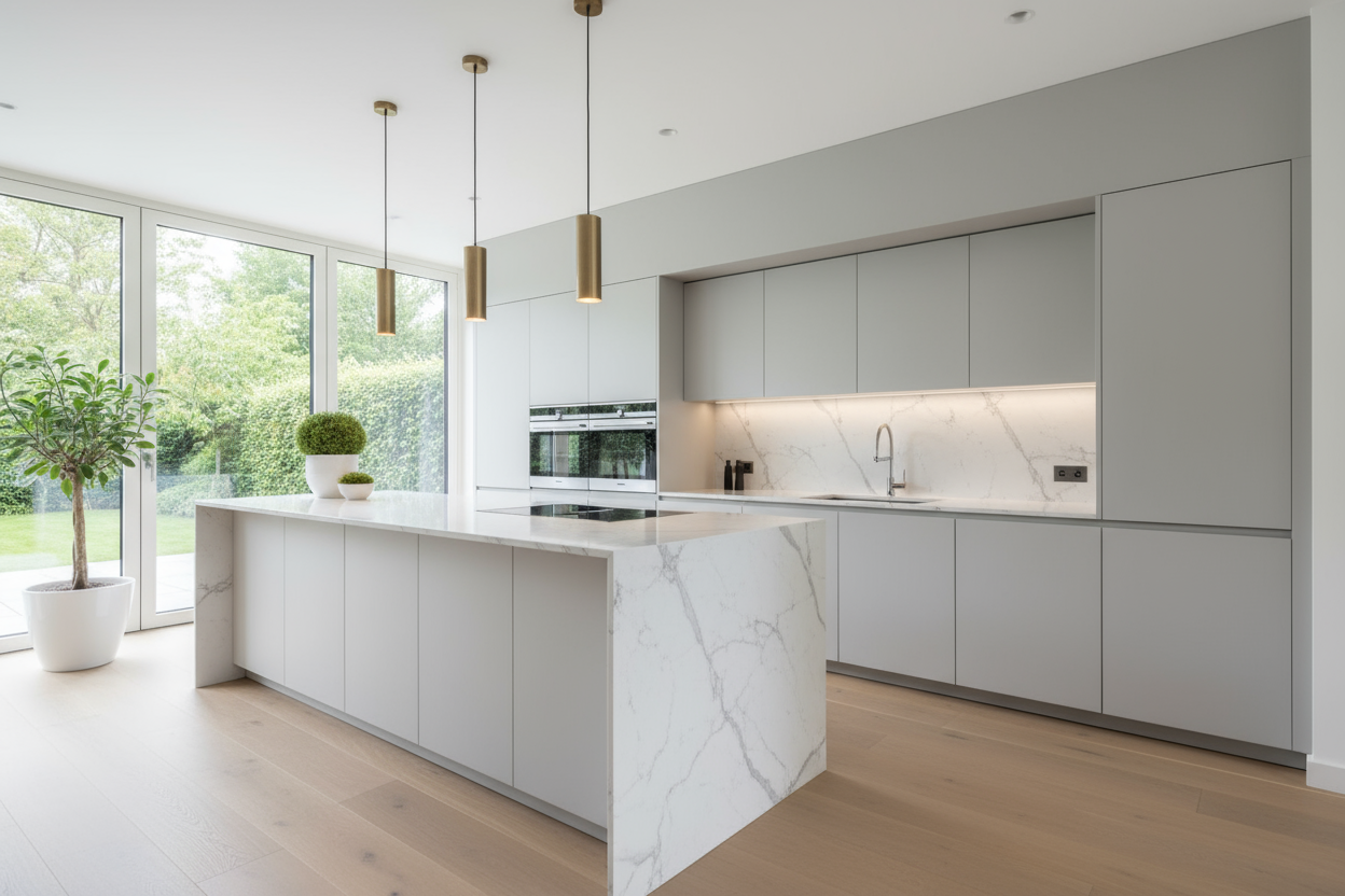 moderne keuken marmer laminaat style