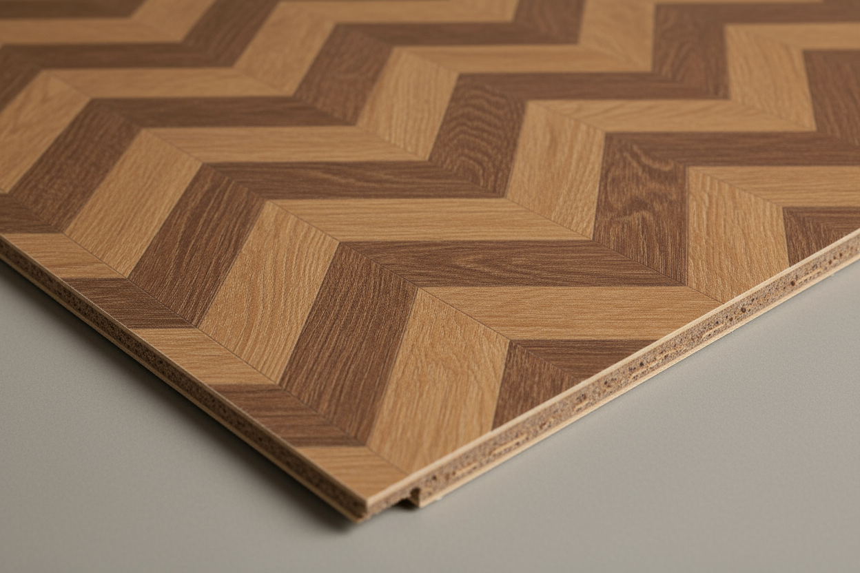 Mooie laminaat onderkant bruin zigzag 